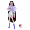 Barbie Muñeca Extra Chaqueta Con Pelo Y Botas Moradas