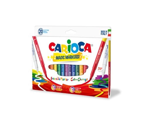 CARIOCA Caja 20 Rotuladores Colores Magic Marker