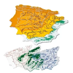 Genérico Bolsa Con3 Plantillas Mapas España 15x12 Cm