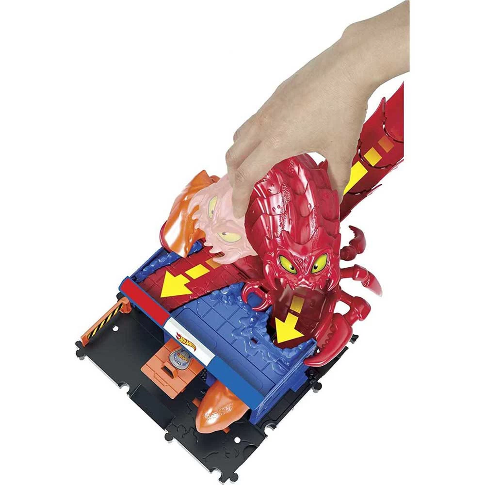 Hot Wheels City Nemésis Escorpión Comisaría De Policía Pistas Para Coches - Imagen 3